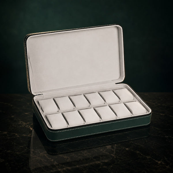 Coffret Céladon 12 montres, finition forêt — vue principale