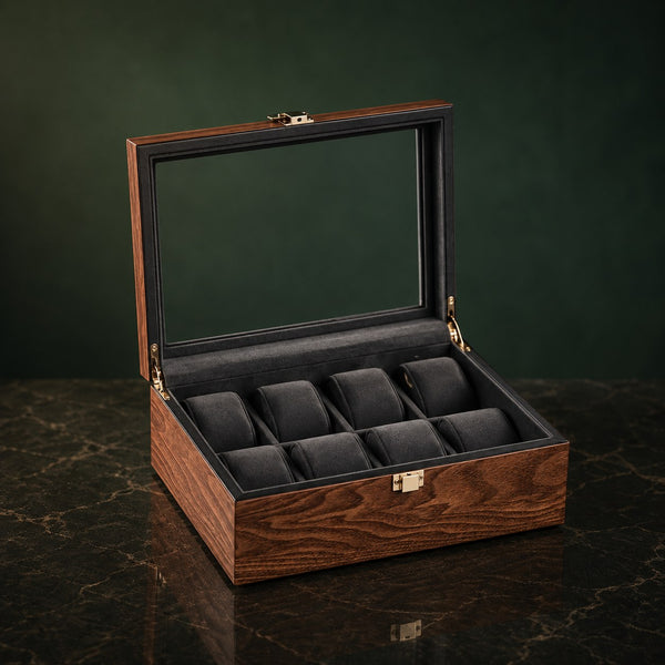 Coffret Sylvaris 8 montres, finition teck — vue principale
