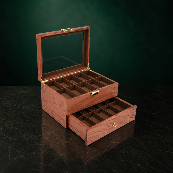 Coffret Teckonia 20 montres, finition chêne — vue principale