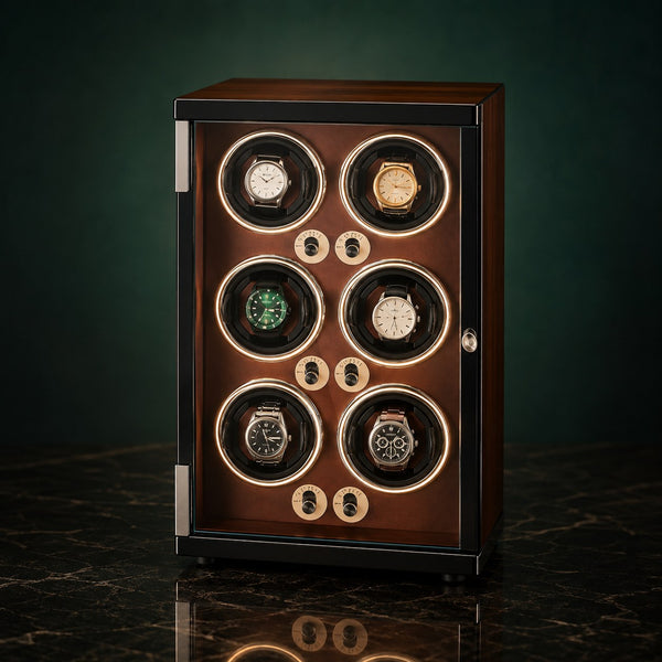 Remontoir Nervure 6 montres, finition onyx — vue principale