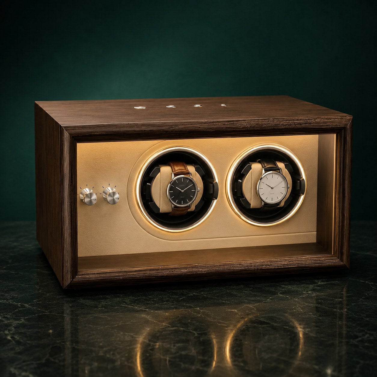 Remontoir Solane 2 montres, finition onyx — vue principale